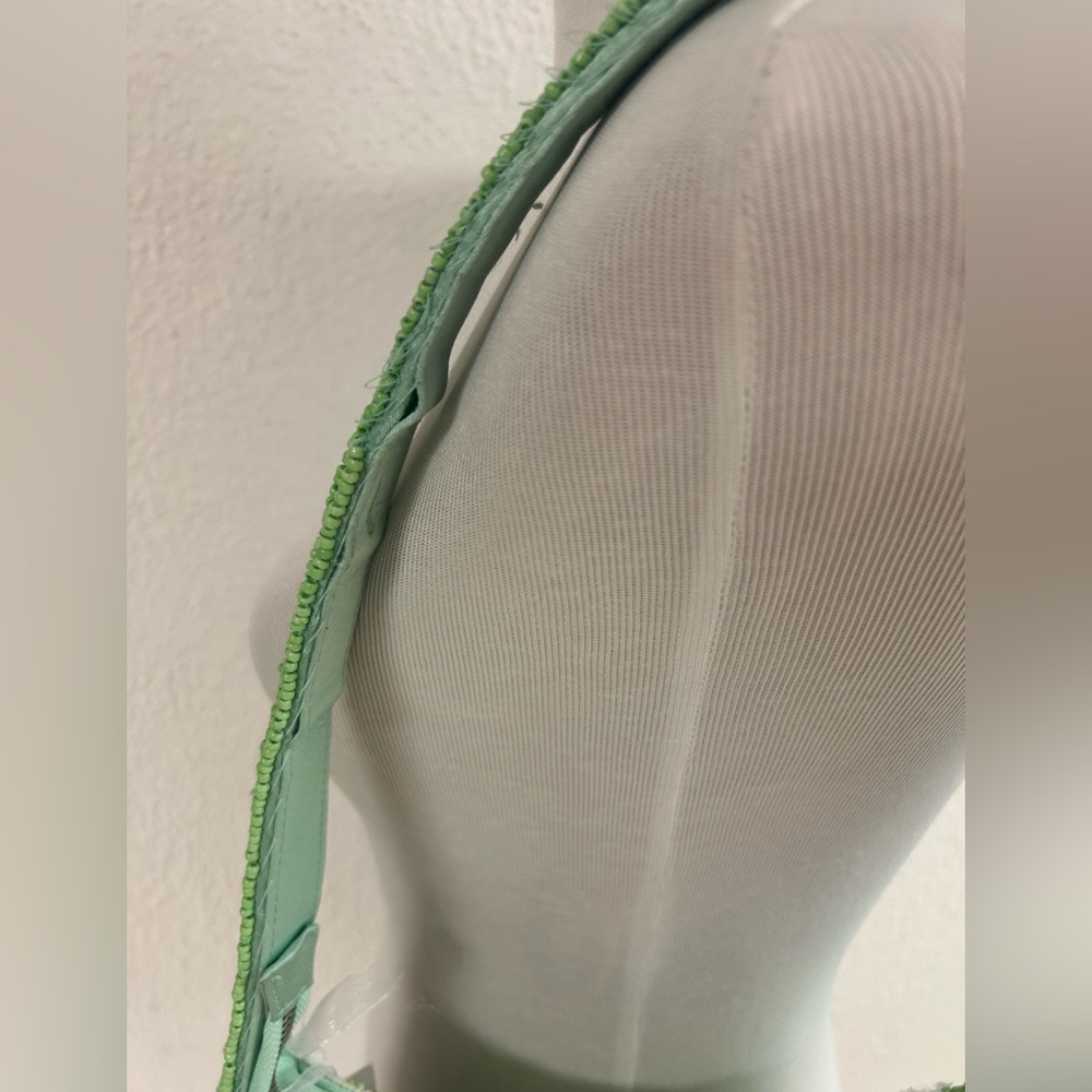 Viral Beaded Shoulder Bag - Lime Green and Cream - Made in India NWT - Picture 3 of 12
